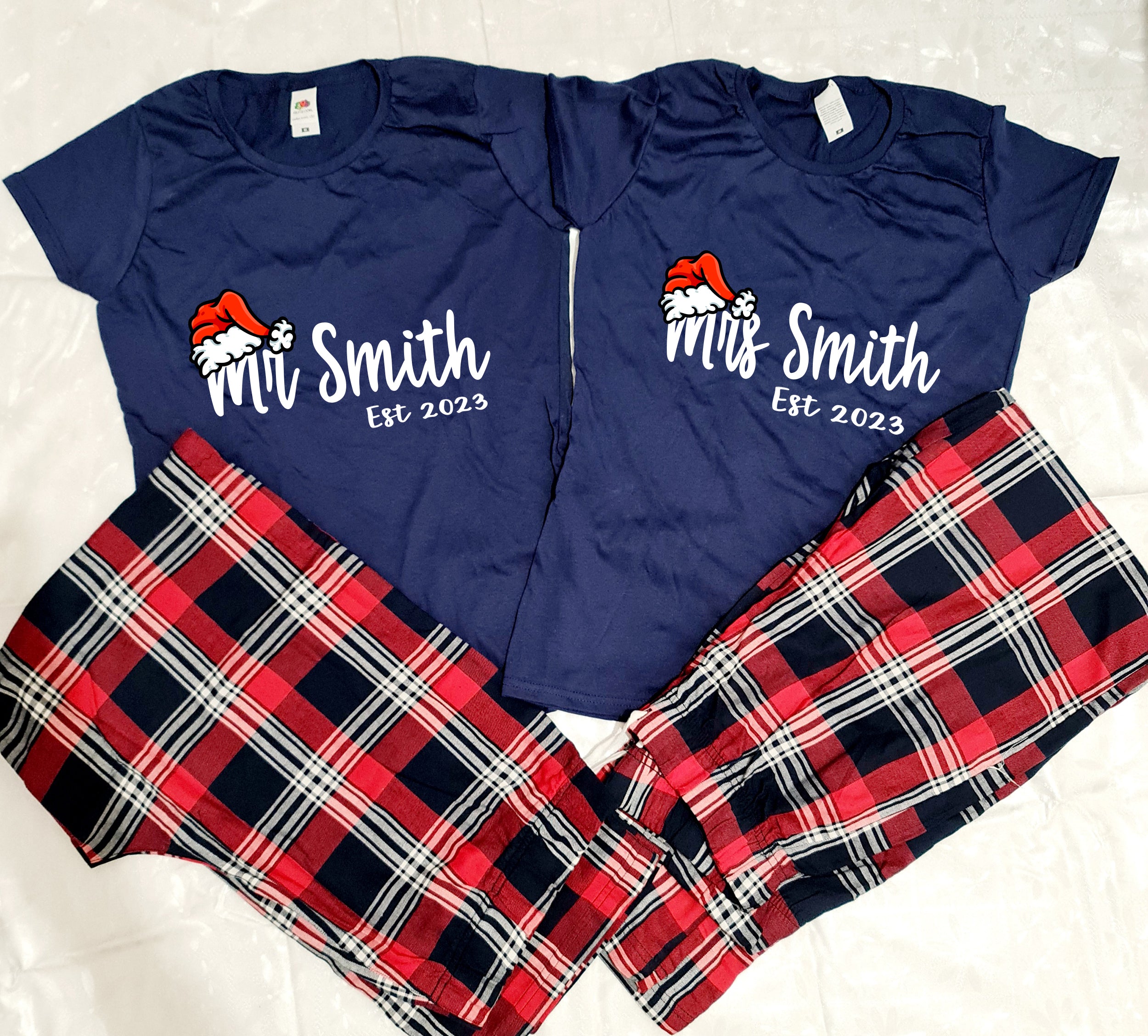 Personalised Mr and Mrs Christmas Pyjamas – Flourish Store Gifts