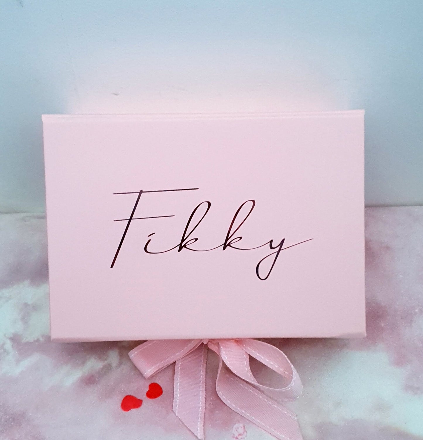 Contents of Smile of Happiness luxury pamper box showing vegan products and personalised card