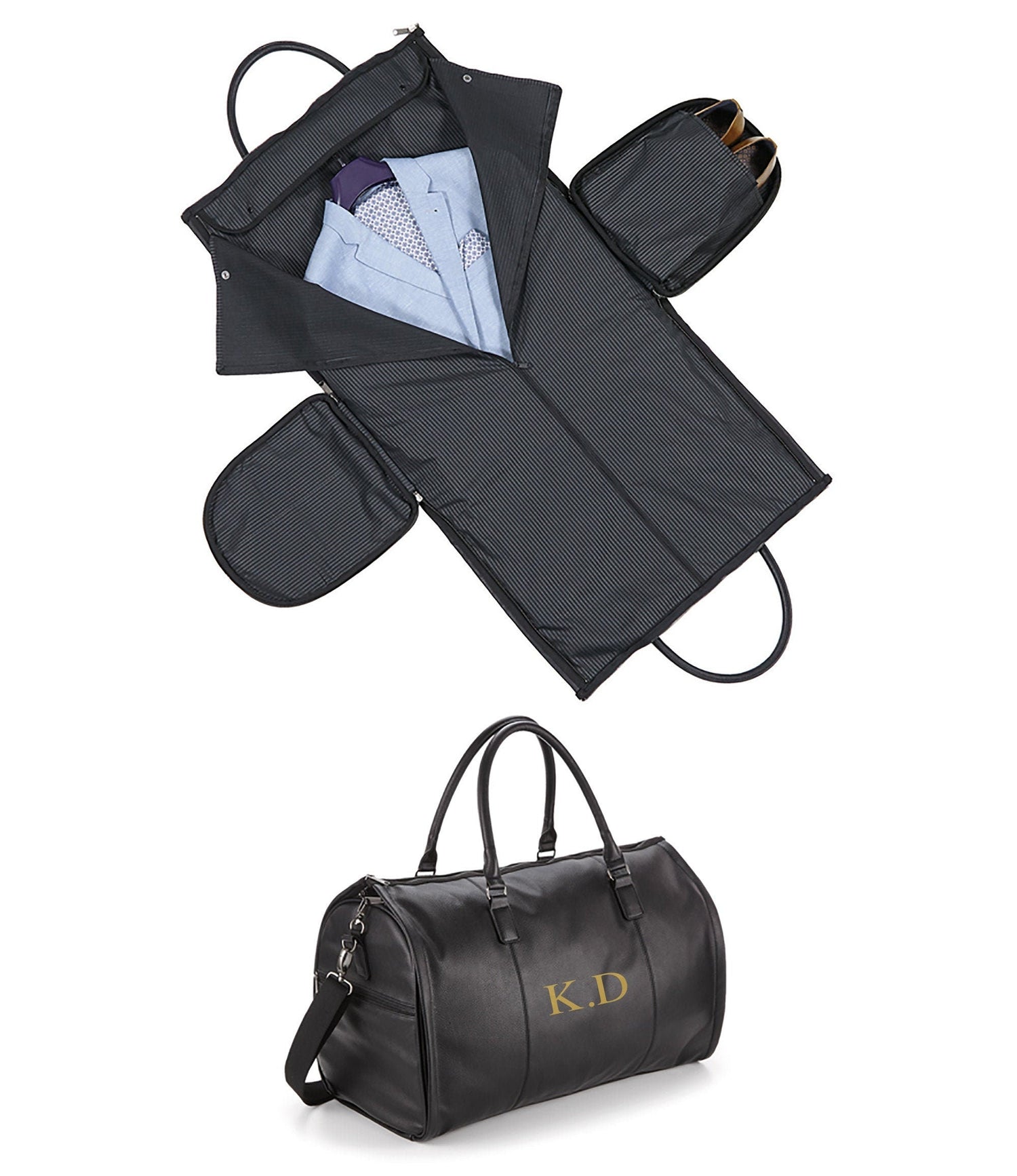 Personalised gifts for him including leather holdalls, washbags and accessories