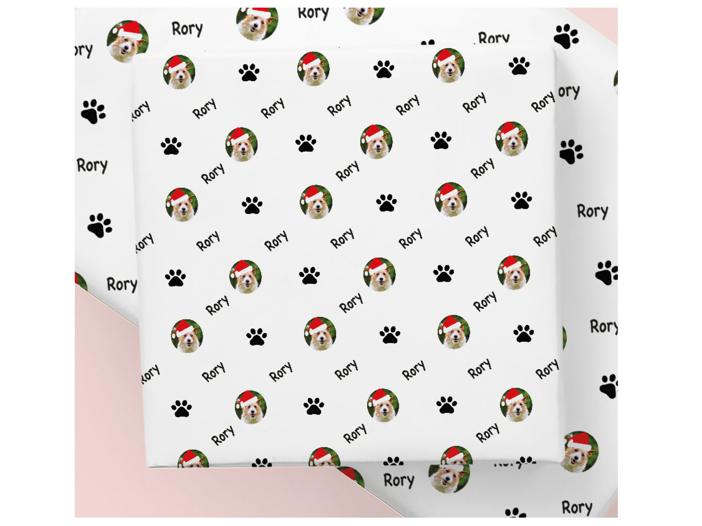 Personalised pet picture Christmas wrapping paper