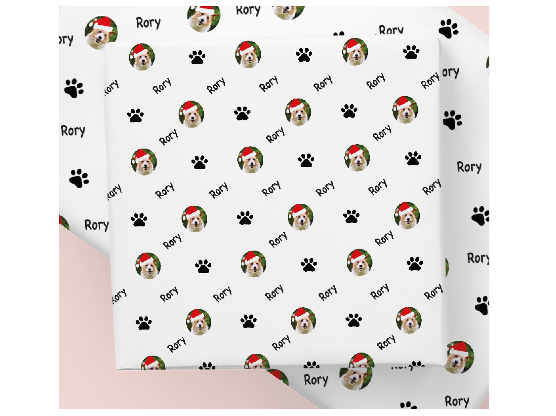 Personalised pet picture Christmas wrapping paper