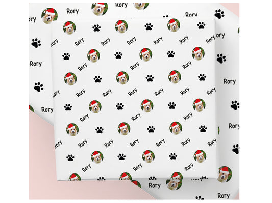 Personalised pet picture Christmas wrapping paper