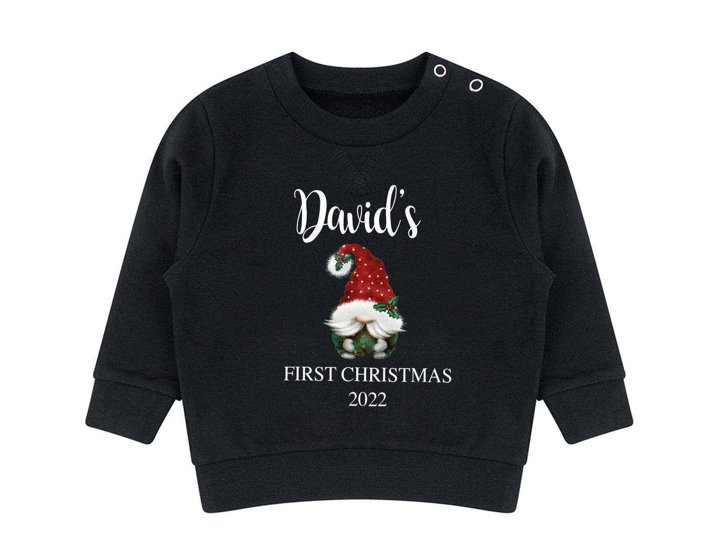 Personalised gonk first Christmas jumper in alternative colour