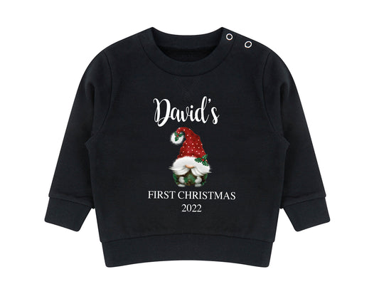 Personalised gonk first Christmas jumper in alternative colour
