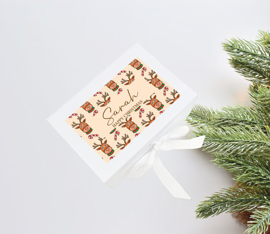 Reindeer design Christmas gift box