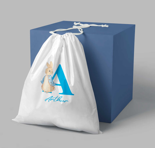 Personalised Peter Rabbit Gift bag with name and initial