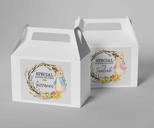 Custom Peter Rabbit Easter Gift Box with name