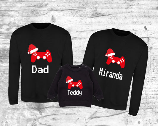 Personalised Gamer Matching Christmas Jumper