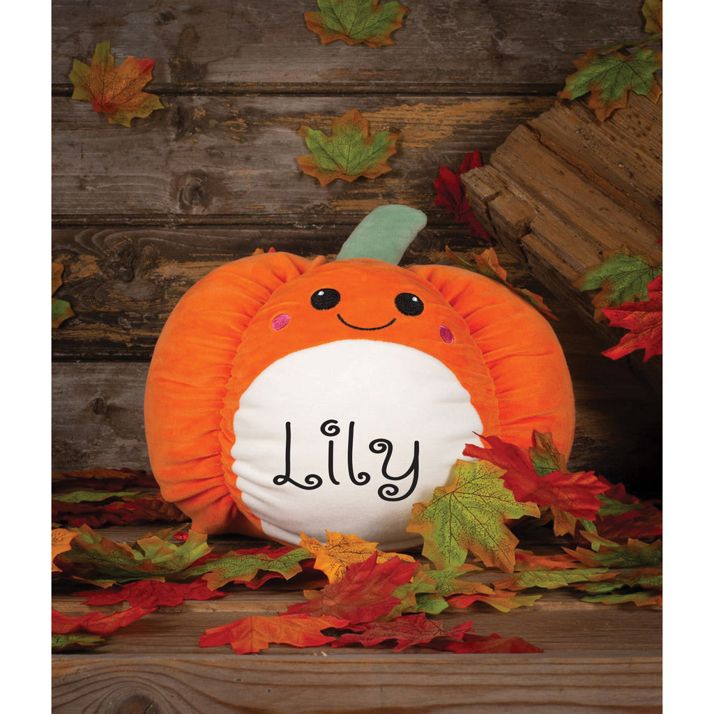 Plush Halloween Pumpkin with Name