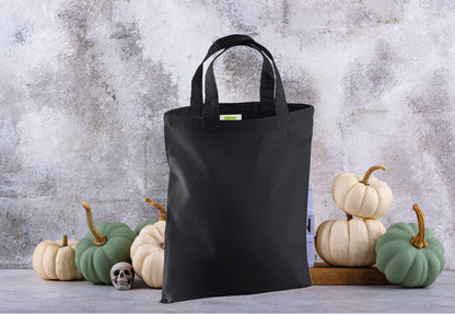 Pumpkin Halloween bag showing cotton fabric detail