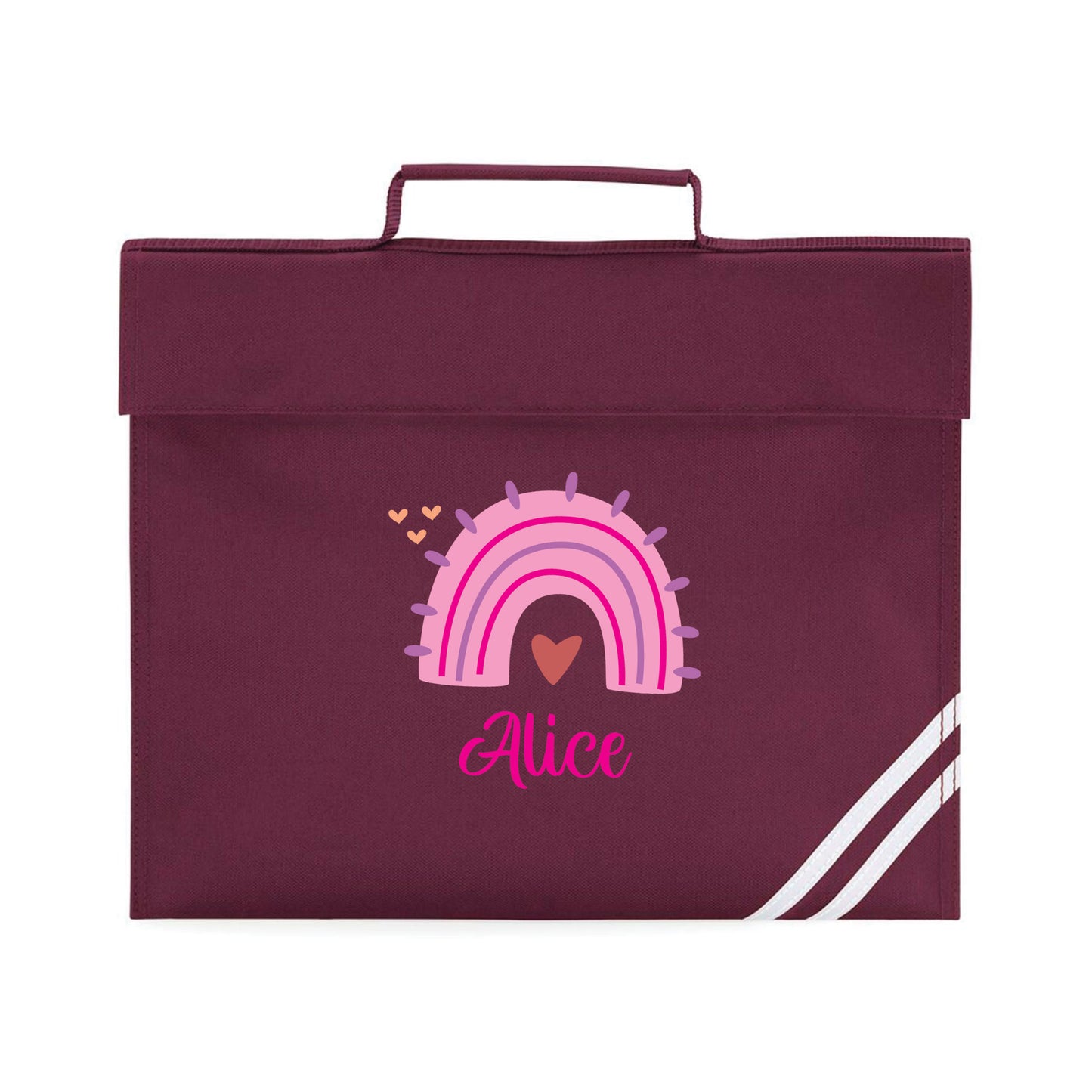 Personalised Rainbow Book Bag with Name