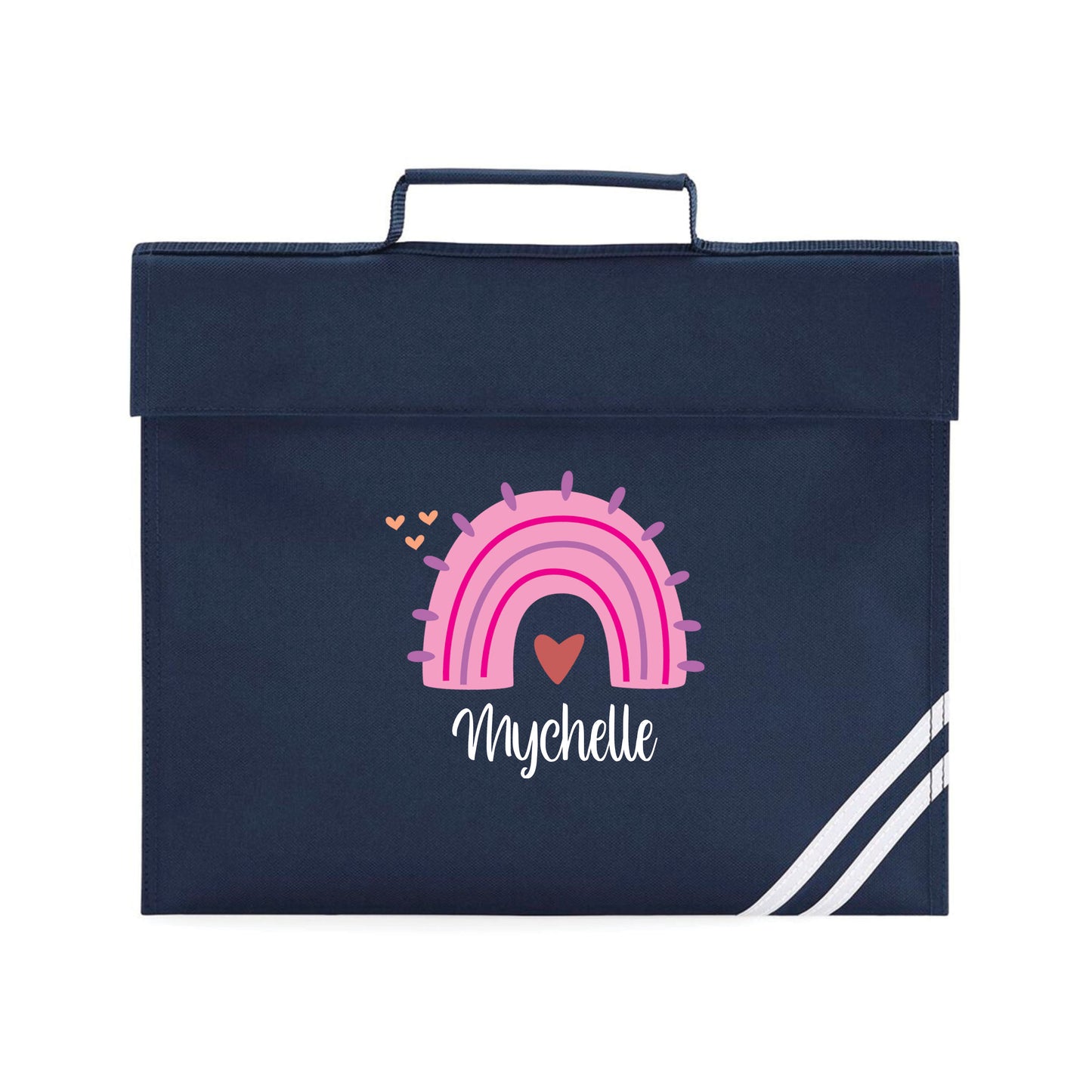 Personalised Rainbow Book Bag with Name