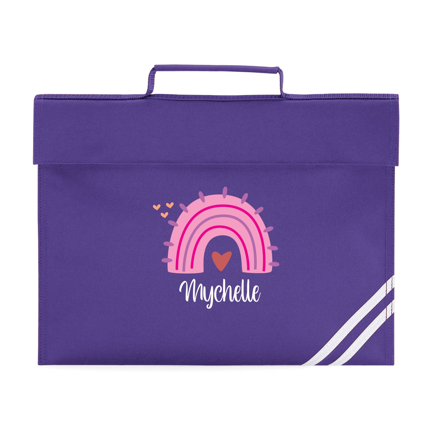 Personalised Rainbow Book Bag with Name