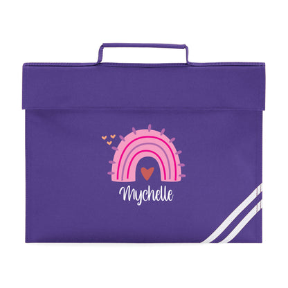 Personalised Rainbow Book Bag with Name