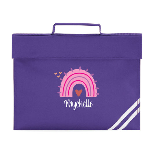 Personalised Rainbow Book Bag with Name