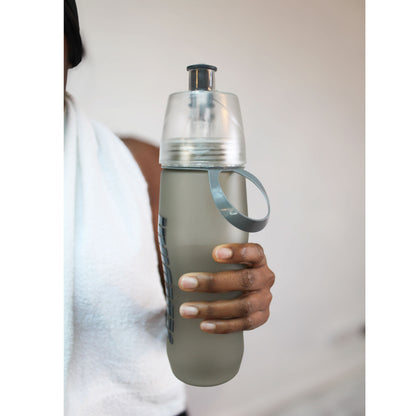 Personalised gym water bottle with custom name detail