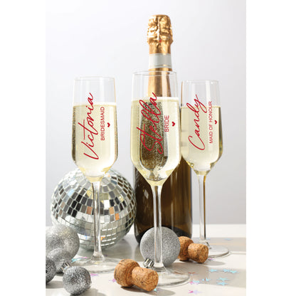 Personalised Wedding Champagne Glass