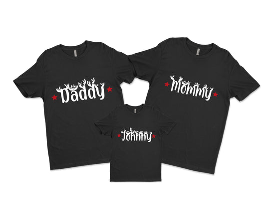 Personalised matching family christmas shirt