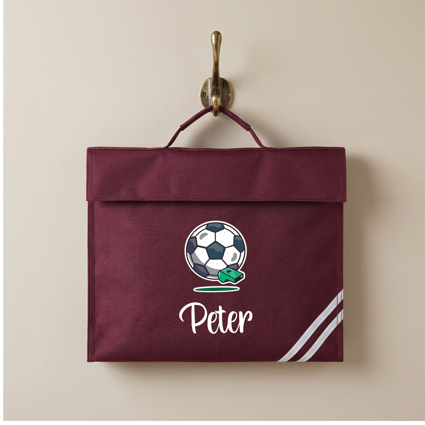 Personalised Football Book Bag with Name