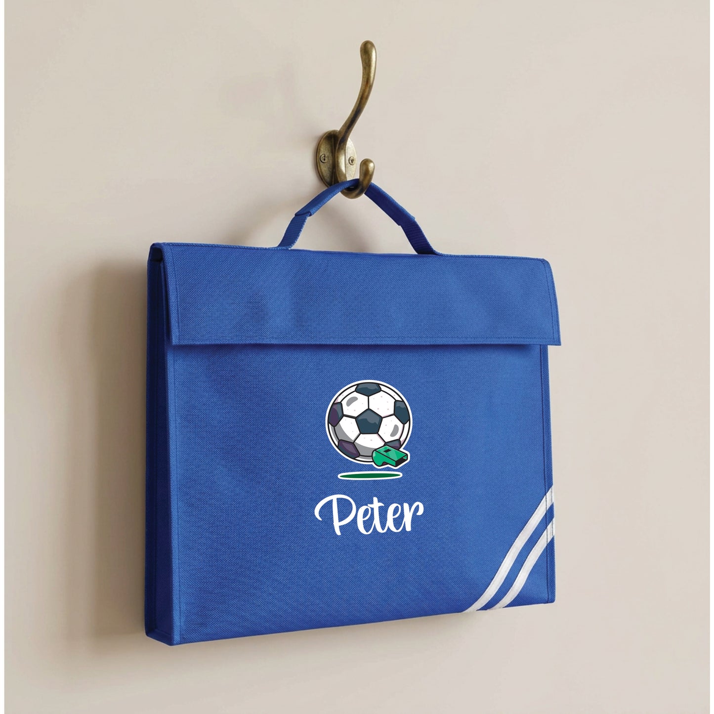 Personalised Football Book Bag with Name