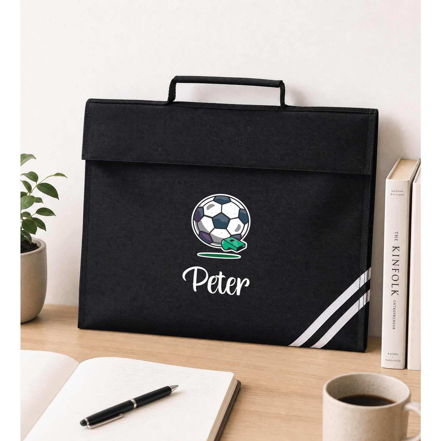 Personalised Football Book Bag with Name