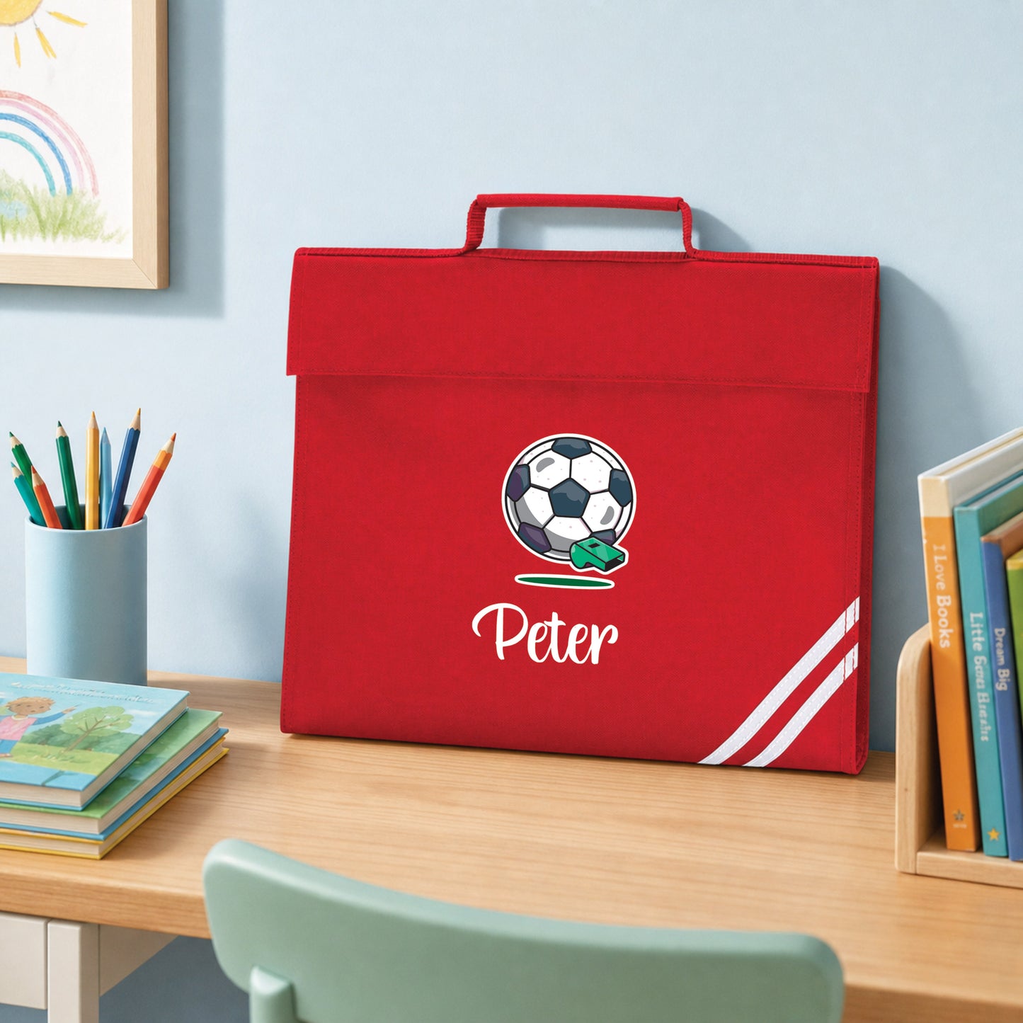 Personalised Football Book Bag with Name