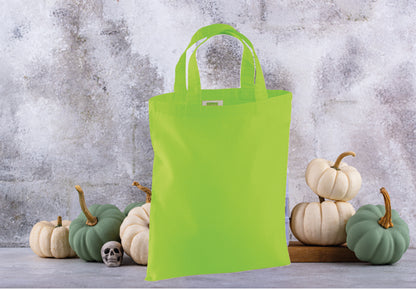 Pumpkin design trick or treat bag with name detail