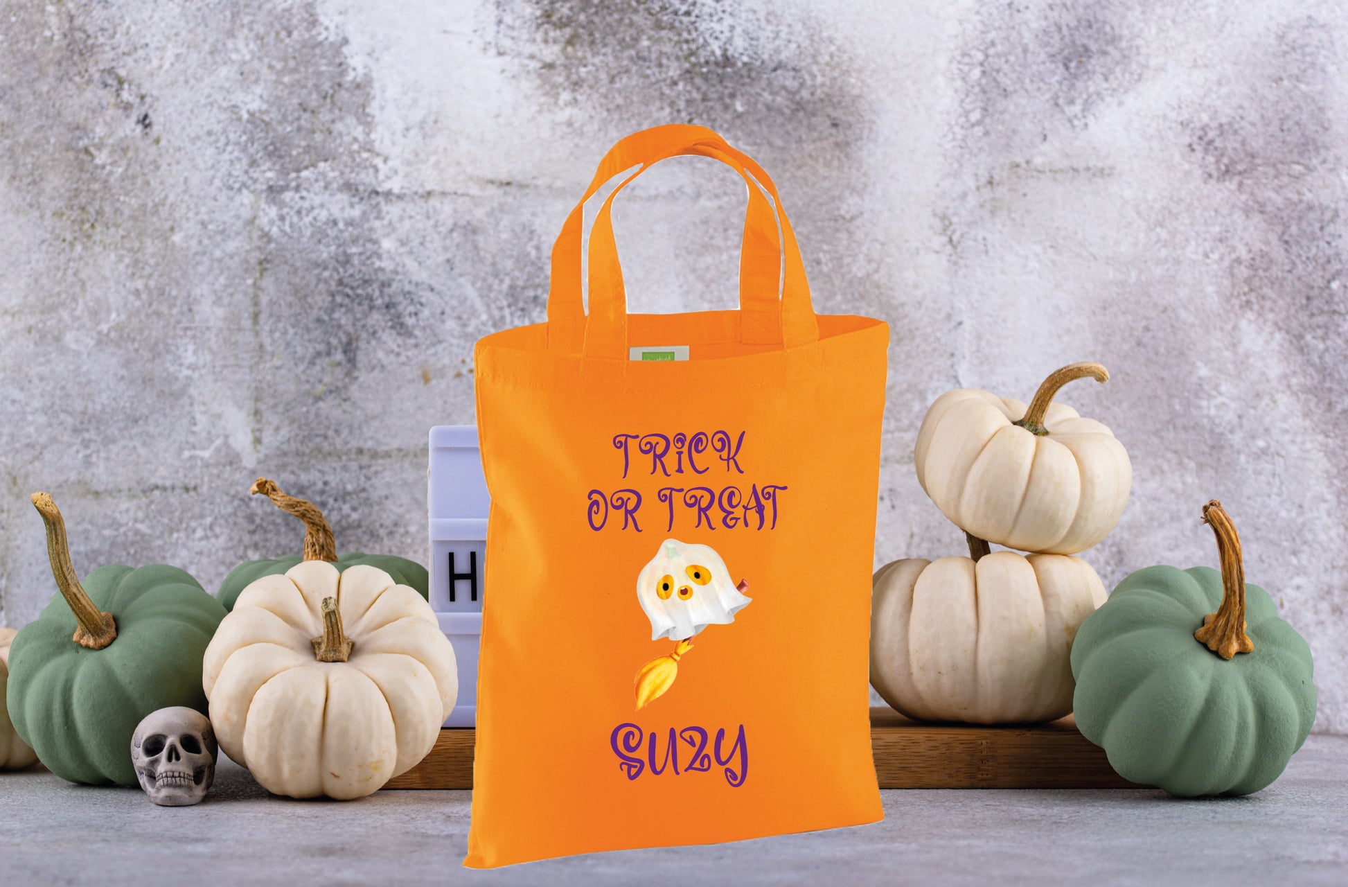 Ghost trick or treat bag alternative colour option