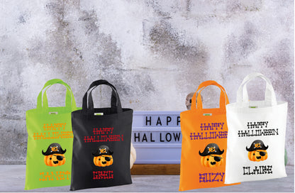 Pumpkin trick or treat bags in multiple colours