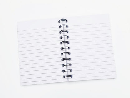 Interior blank pages of personalised kraft teacher notebook