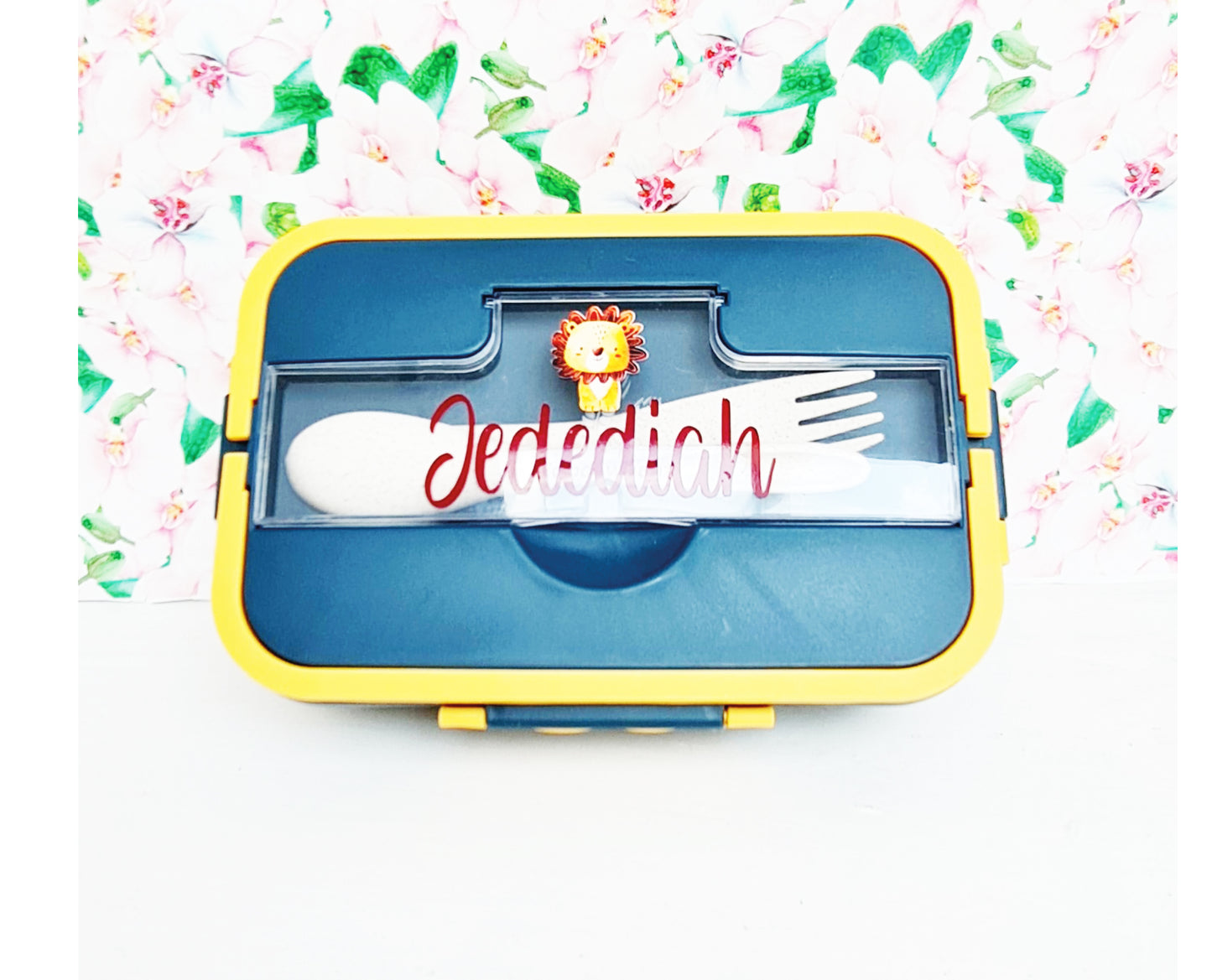 Interior of personalised kids lunch box showing spacious compartment