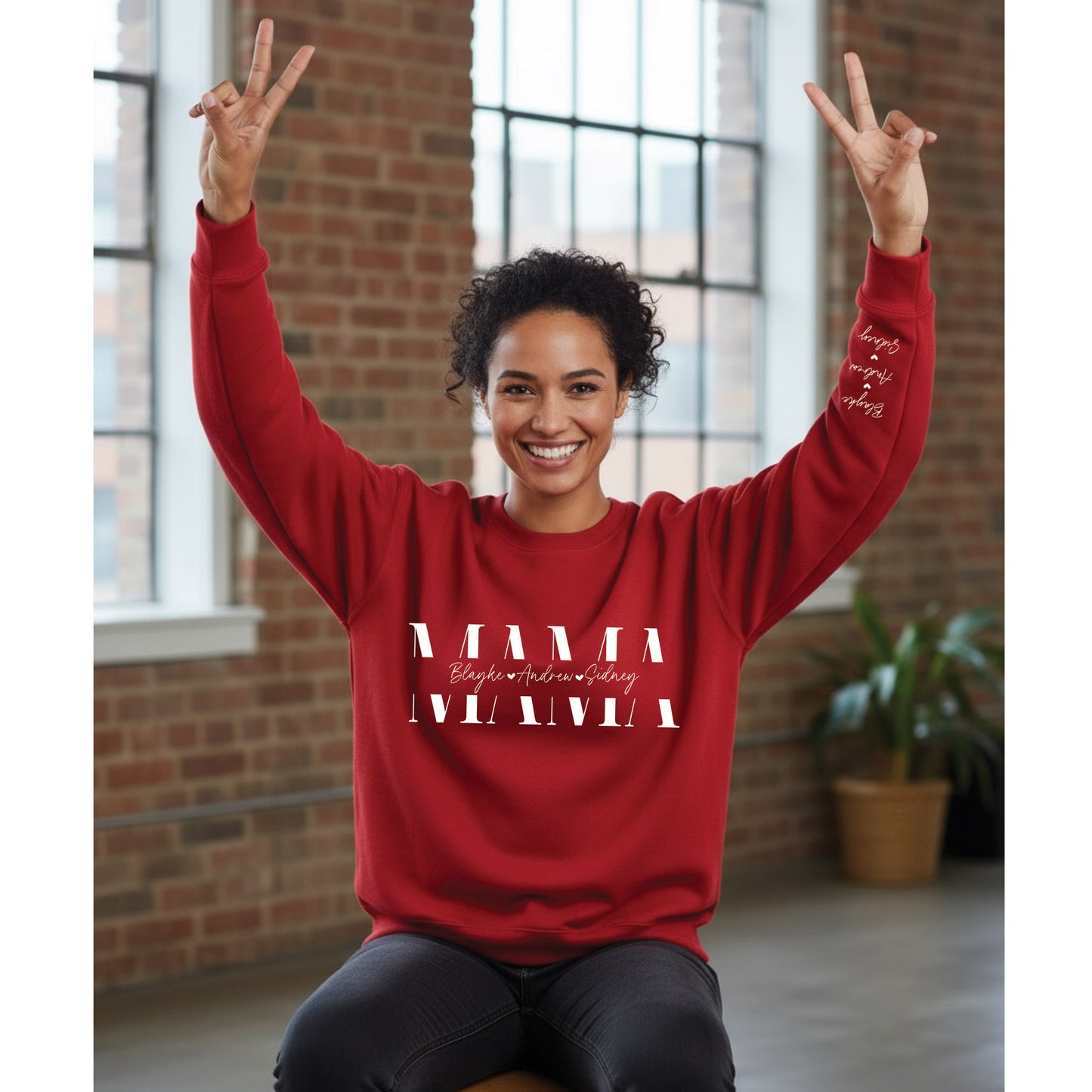 Mum jumpers in multiple colour options with personalised names