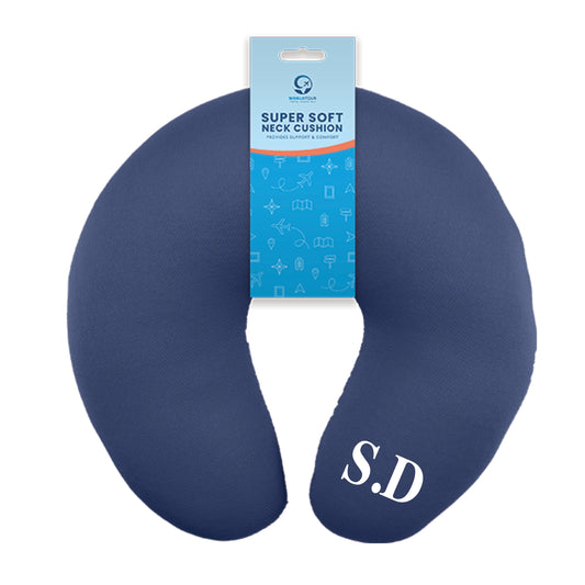 Personalised super-soft travel neck pillow with custom name