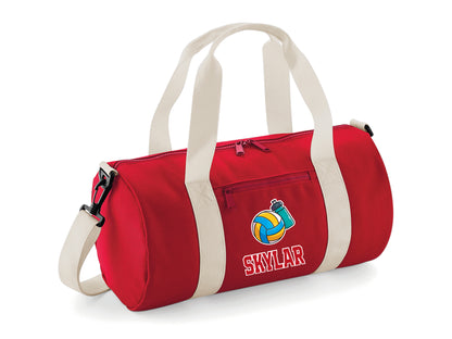 Personalised netball bag with detachable shoulder strap