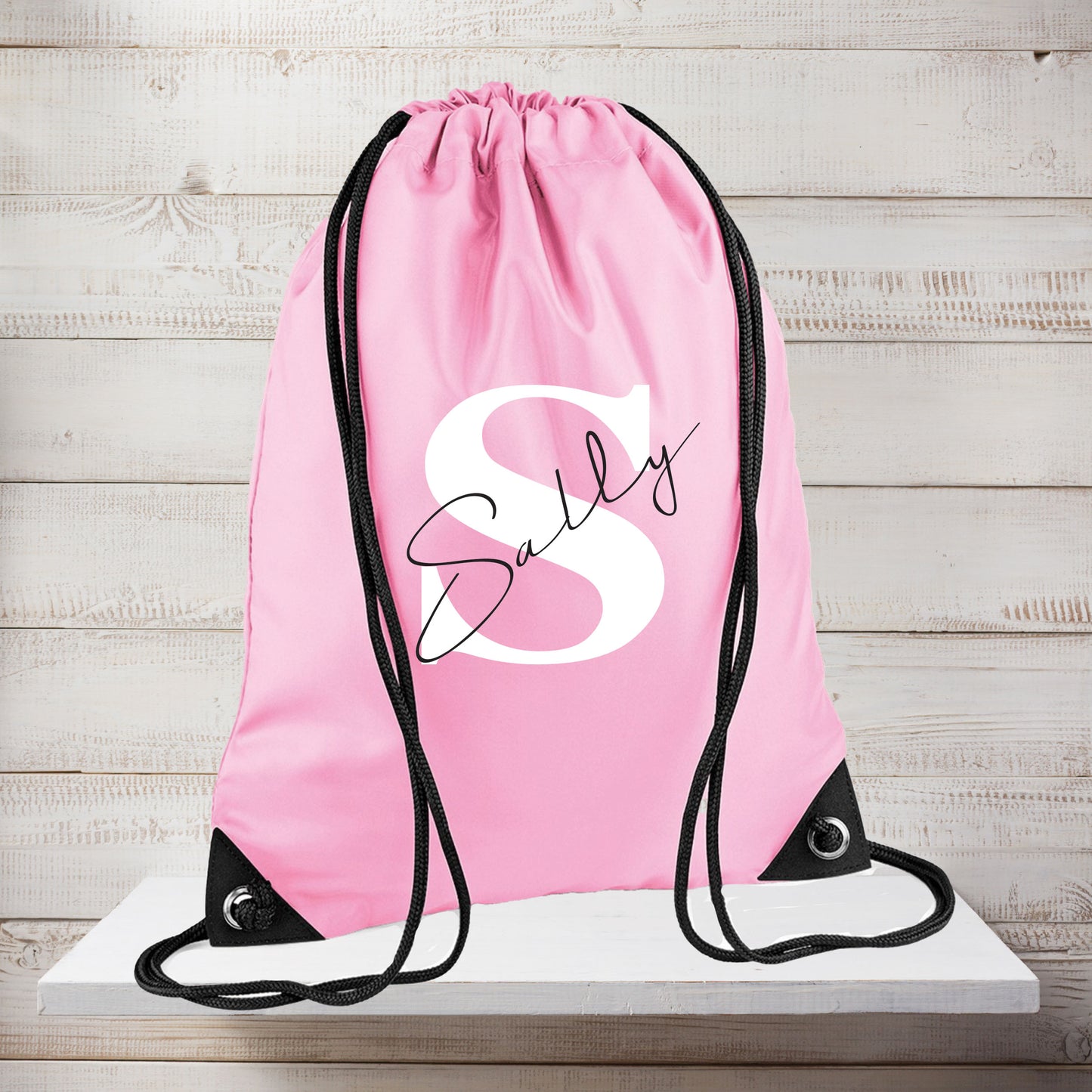 Personalised PE bags displayed in range of colour options