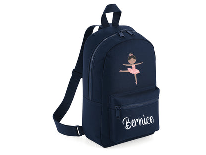Ballet backpacks in multiple colours showing ballerina design options