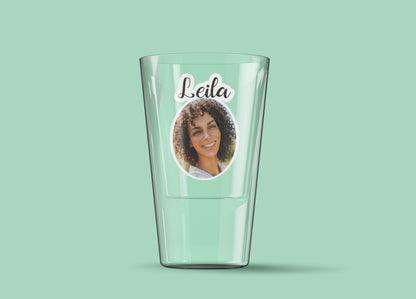 Personalised shot glass with custom photo and name, 25ml
