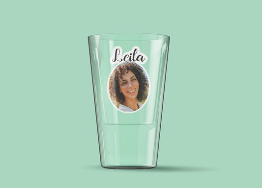 Personalised shot glass with custom photo and name, 25ml