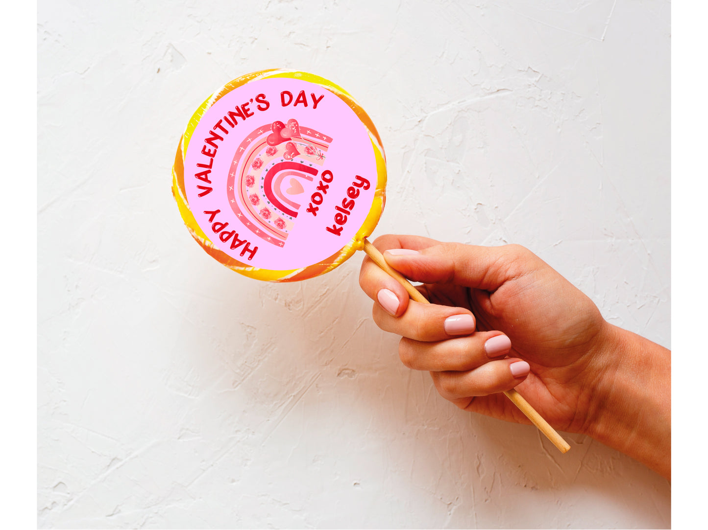 Valentine lollipop design options showing multiple themes