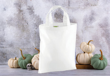 Ghost design trick or treat bag with name detail
