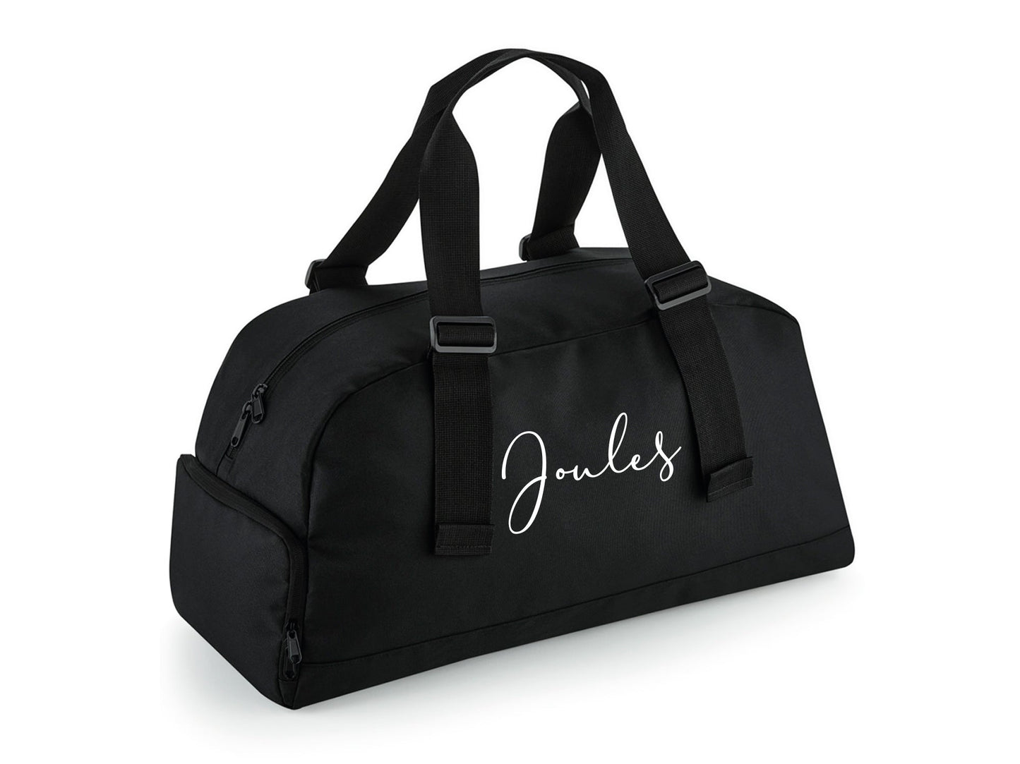 Personalised dance bag showing adjustable handles and external pocket detail