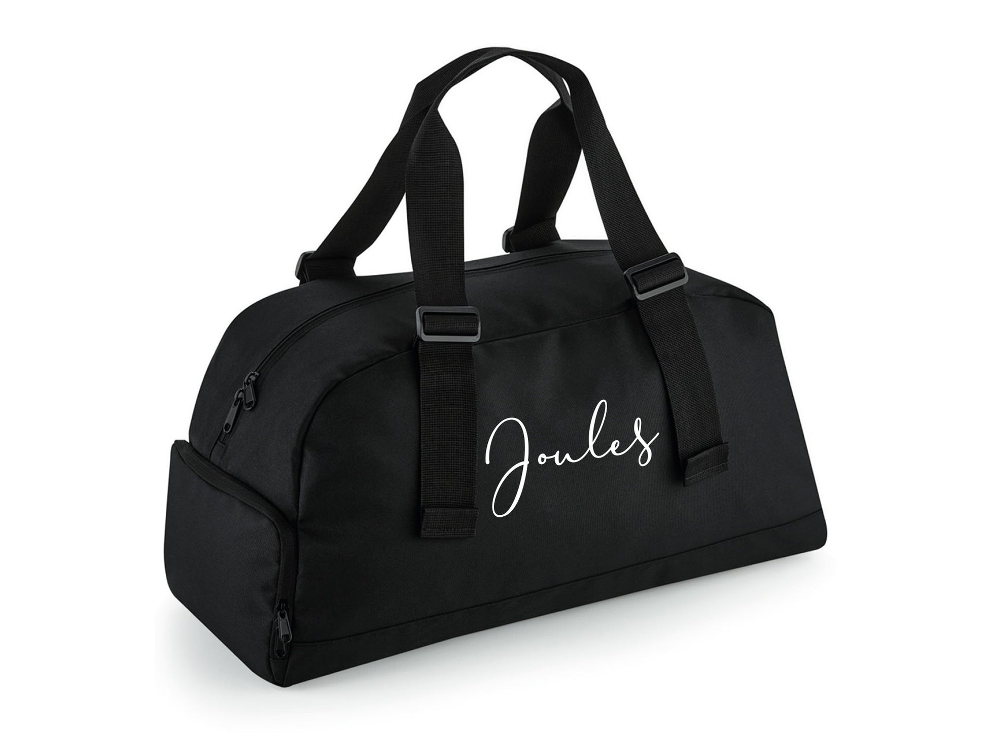 Personalised dance bag showing adjustable handles and external pocket detail