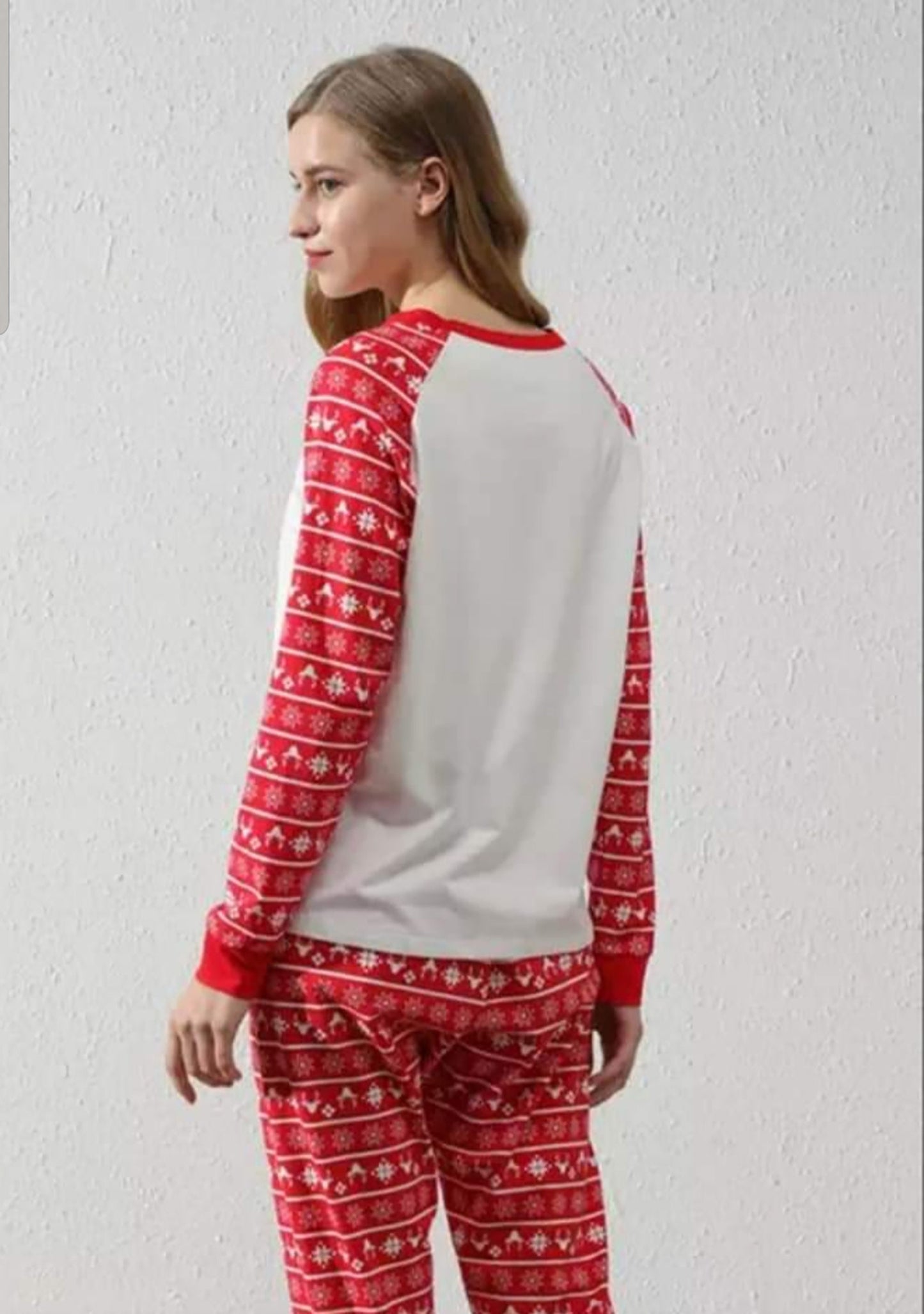 Personalised red pet scarf from the matching family Christmas pyjamas range with name and paw design