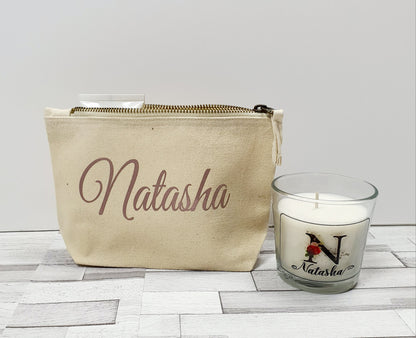 Hand cream and bath products from personalised luxury gift box set