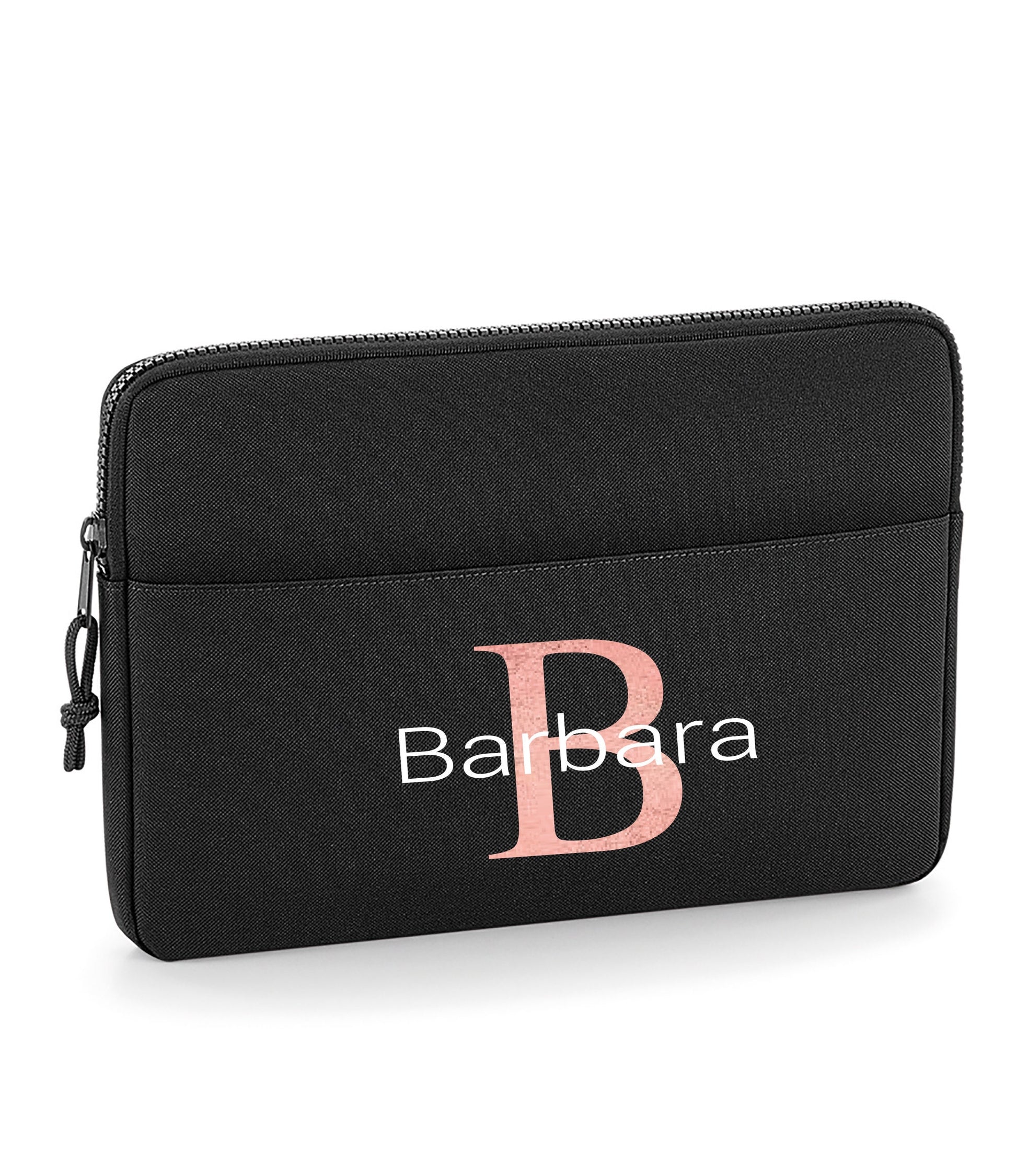 Personalised laptop sleeve bag for 15.6 inch laptops with custom name and initials
