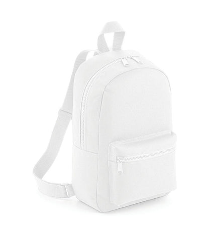 Personalised kids backpack showing front zip pocket and grab handle detail