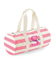 Personalised Nautical Pink overnight weekender bag