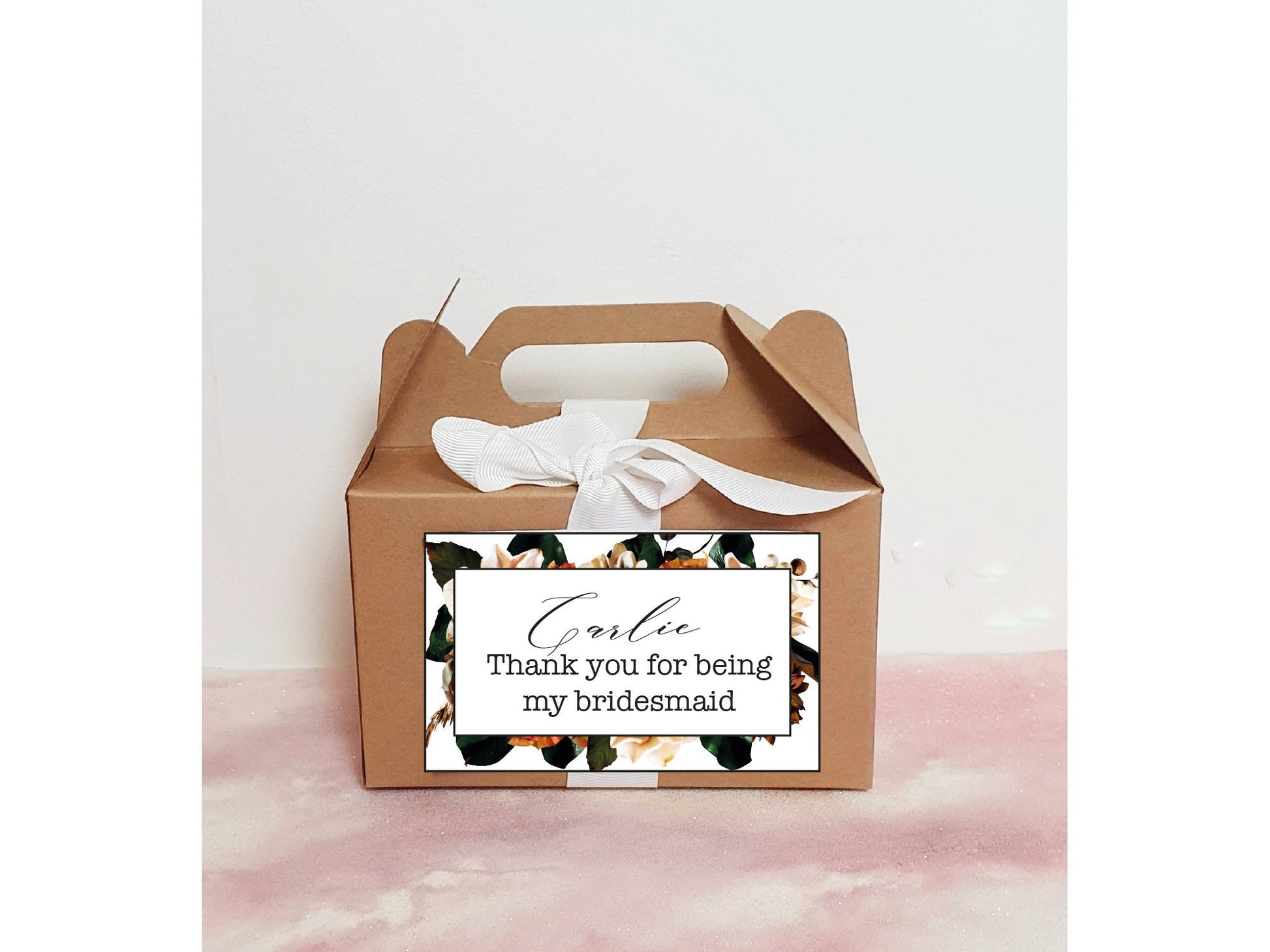 Contents of personalised spa gift box showing pampering treats wrapped in tissue