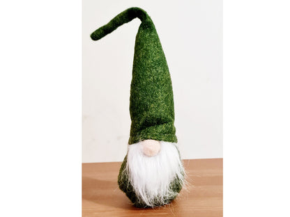 Personalised grey Christmas gonk gnome decoration with custom name detail