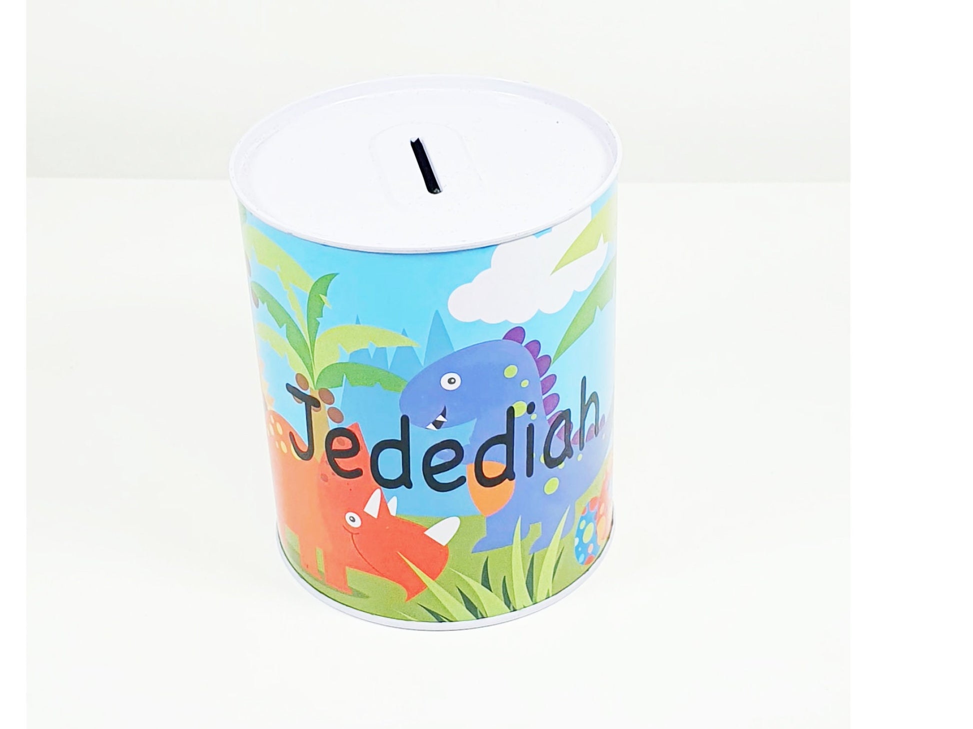 Range of personalised character money box designs available including princess, superhero and animal themes